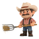 Farmer Cowboy Alien Figurine Anime Series Figure Gift Cute Anime Toys Figure for Gift